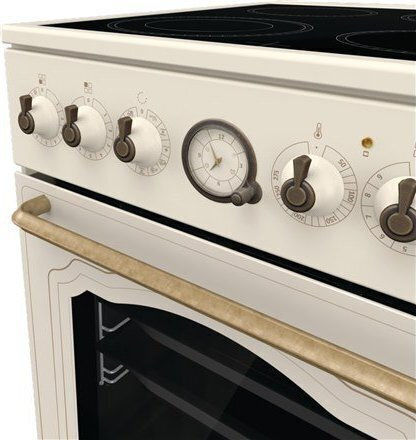 Gorenje Herd 70Es mit Keramikkochfeldern B50cm. Beige