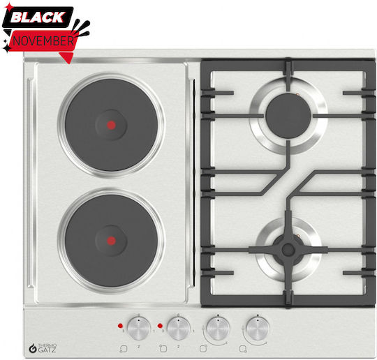 Thermogatz TG LAMY 632 IX Εστία Υγραερίου Αυτόνομη 58x51εκ. Ασημί