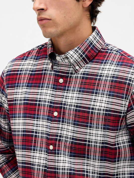 Long-sleeved Shirt Checked Red