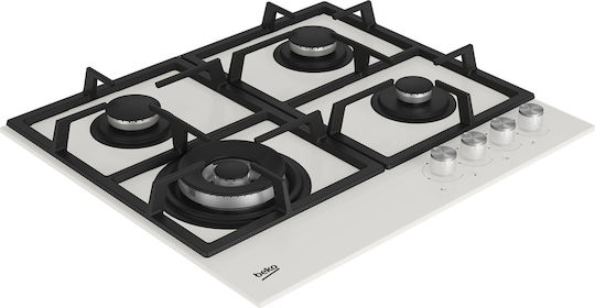 Beko Gaskochfeld Autonom 58.5x52.4εκ. Weiß