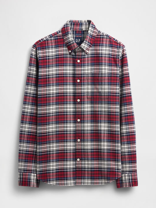 Long-sleeved Shirt Checked Red