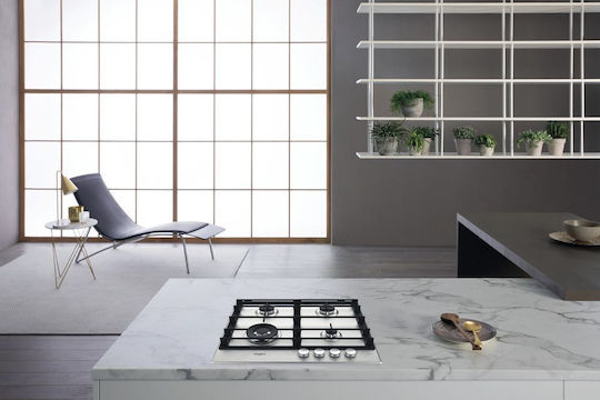Whirlpool Εστία Υγραερίου Αυτόνομη 59x51εκ. Ασημί