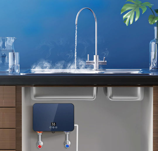 Wall Mounted Electric Single-Phase Instant Water Heater for Bathroom / Kitchen 6kW