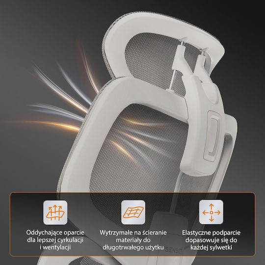 SENSE7 Nobu Scaun de birou Light Gray