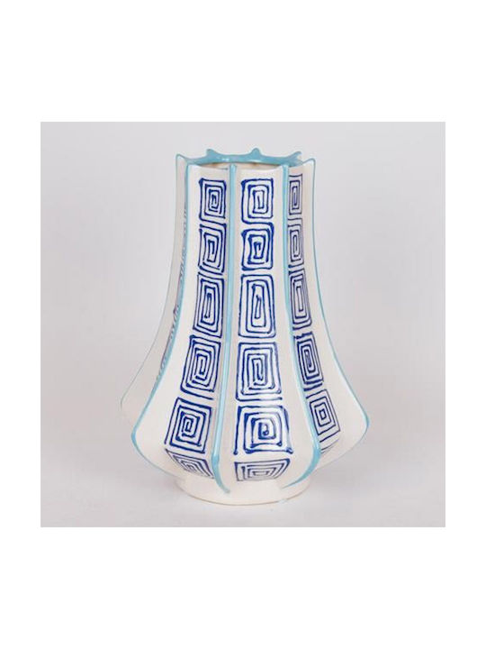 Eurolamp Διακοσμητικό Βάζο Κεραμικό Λευκό Φ23.5xΥ33.5cm