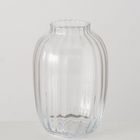 MSA Βάζο Γυάλινο Διάφανο Φ19xΥ28cm