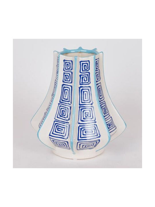 Eurolamp Διακοσμητικό Βάζο Κεραμικό Λευκό Φ22xΥ25cm