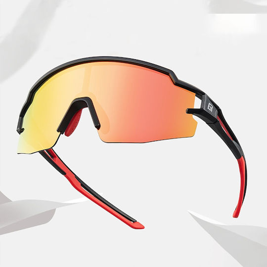 Rockbros Cycling Glasses with Pink Frame & Polarized Lenses