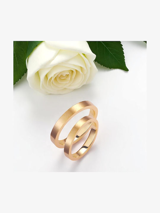 Eheringe Gold 9k 3.00mm Matt Finish