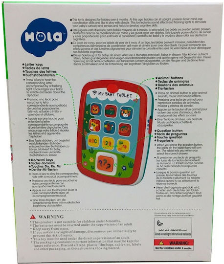 Hola Toys Laptop-Tablet pentru Bebeluși cu Muzică, Lumină și Sunete