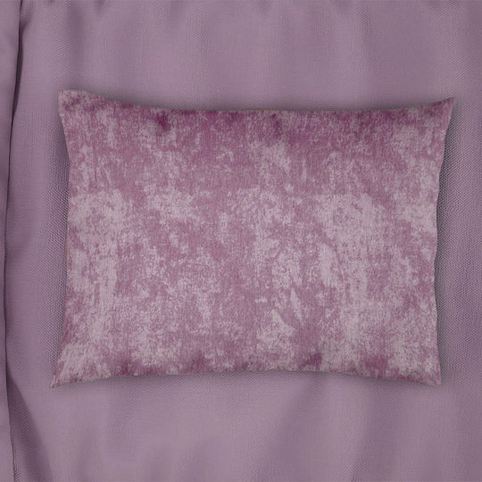 Dimcol Shadow Μαξιλαροθήκη με Φάσα Light Purple 50x70εκ.