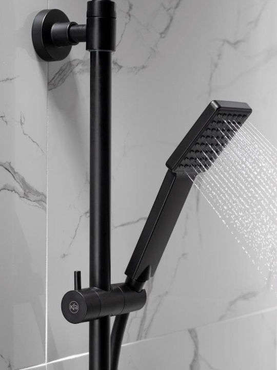 KFA Duschsäule mit Armatur Schwarz