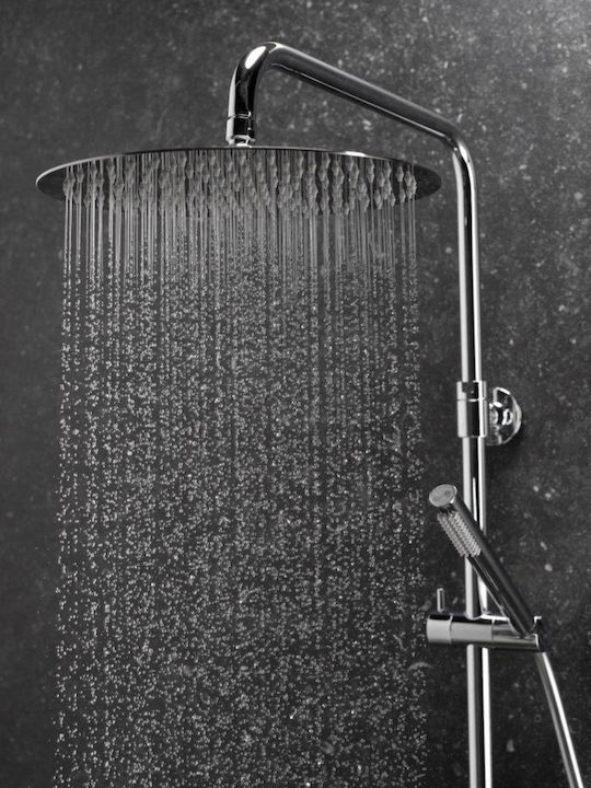 KFA Adjustable Shower Column with Bathtub Mixer 125cm Silver