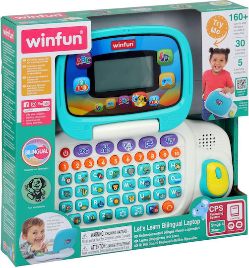 Winfun Baby-Laptop-Tablet mit Musik und Geräuschen für 18++ Monate