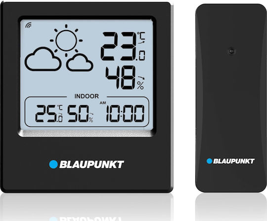 Blaupunkt WS15BK Drahtlos Wetterstation Digital Tischplatte Schwarz