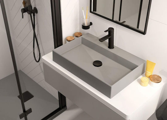Deante Rectangular Granite Shower Gray 120x90cm