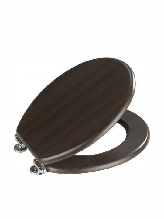 Wenko WC Toilettensitz Sanftes Schließen Hölzernes 35.5x42.5cm Braune