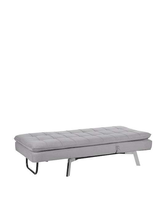 Beliani Sezlong In Light Grey Velvet Loiret