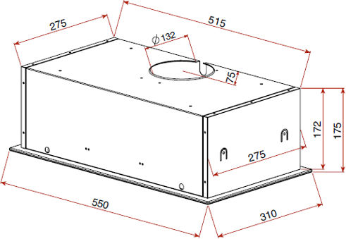 Teka GFG2 Μηχανισμός Απορρόφησης 55cm Inox