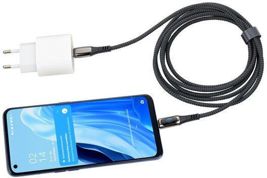 Troika Редовна USB-C към Lightning кабел 100W Черен 2м (CBL20/BK)