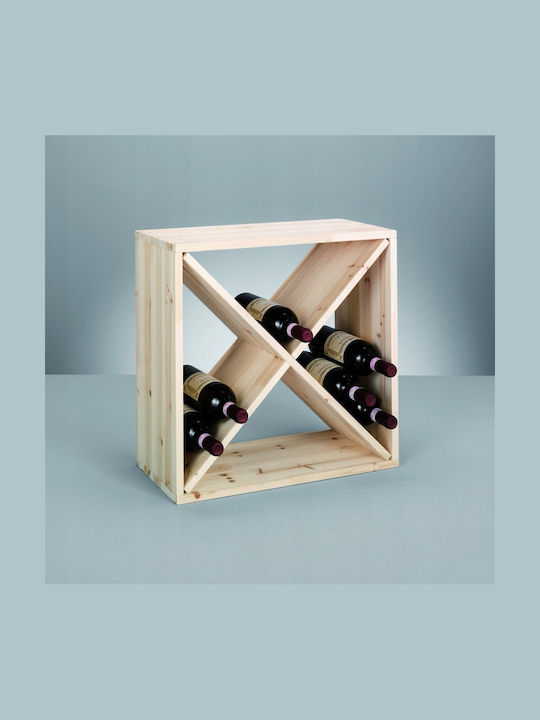 Zeller Free Standing Wine Rack & Cabinet Z Present Wooden Beige Zeller Free Standing Wine Rack & Cabinet Z Present Wooden Beige