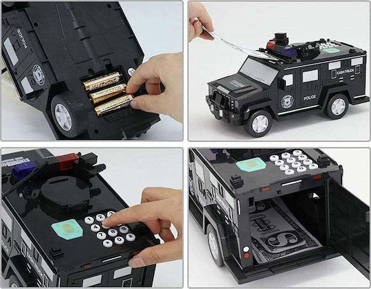 Toy Car Police Piggy Bank Atm Safe Za3705