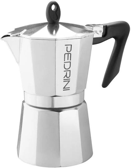 Pedrini Μπρίκι Espresso 6cups Ασημί