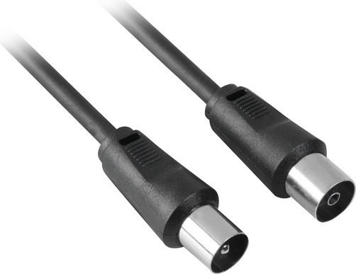 Goobay Antenna Cable Coax male - Coax female Black 1.5m (11720) 1pcs