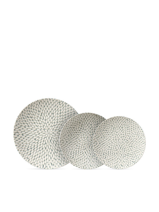 Cryspo Trio Blue Porcelain Dinnerware Set 20pcs