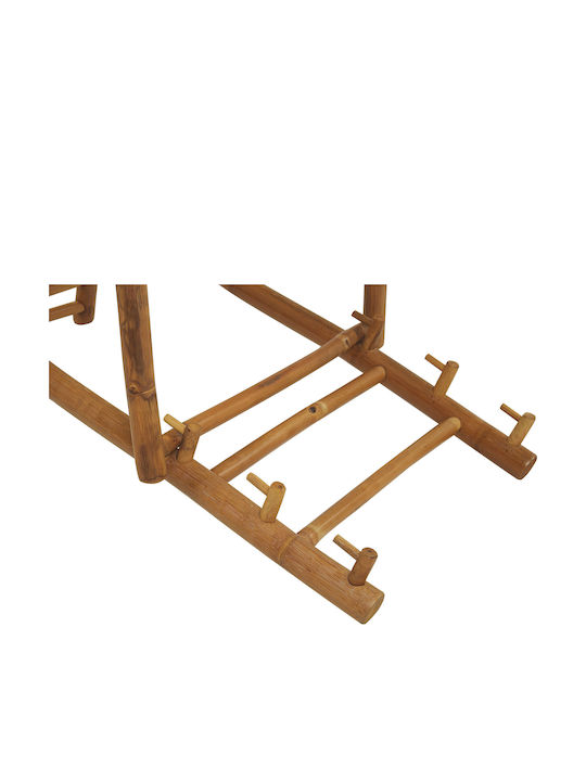 Deckchairs Bamboo with Brown Fabric 60x101x90cm