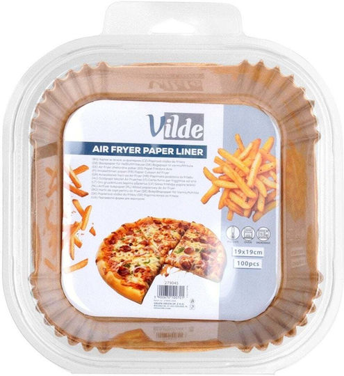 Vilde Non-Stick Baking Papers for Air Fryer 19x19cm 100 Pieces