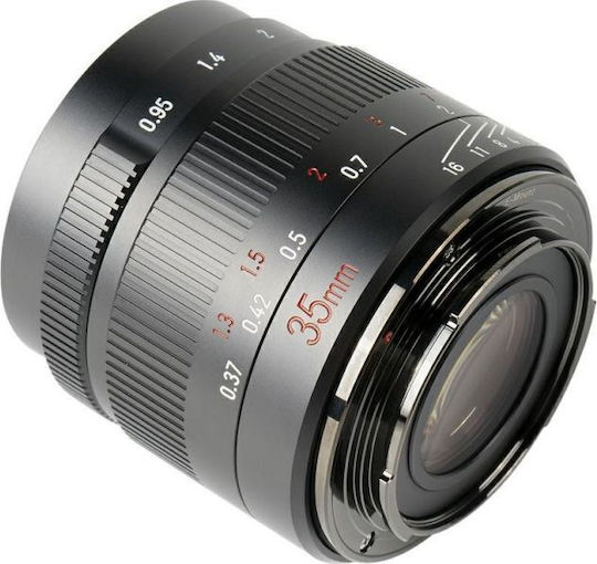 7artisans Crop Camera Lens 35mm f/0.95 Photoelectric Fixed for Micro Four Thirds (MFT) Mount Black
