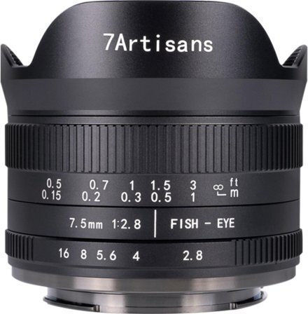 7artisans Crop Kameraobjektiv Photoelectric 7.5mm F/2.8 Mark II Fisheye / Weitwinkel für Nikon Z Mount Black