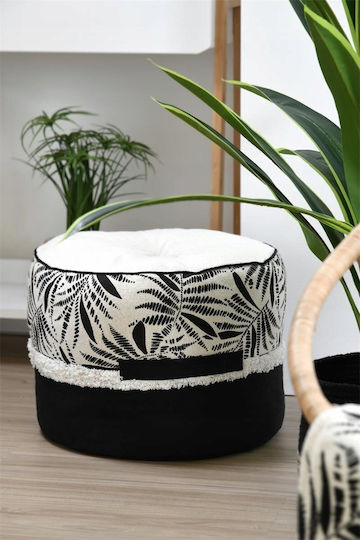Pouf Φ40x30 S-f Ziana Ecru C8d438001 Φ40x30
