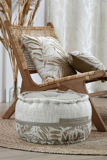 Pouf Φ40x30 S-f Hemera Taupe C8d388001 Φ40x30