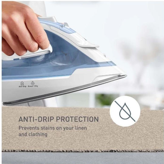 Tefal Virtuo Steam Iron 2000W with Ceramic Plate and Continuous Steam Supply 120g/min