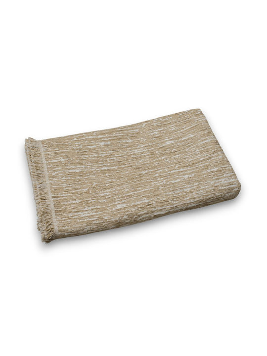 Cotone Ριχτάρι Τριθέσιου Καναπέ Chenille 180x300εκ. Μελί 583300