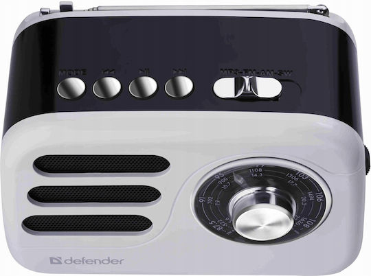 Osio Defender Signal Επιτραπέζιο Ραδιόφωνο Επαναφορτιζόμενο Μαύρο