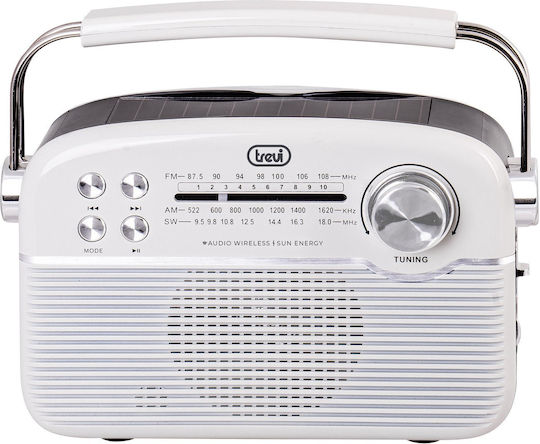 Trevi RA-7F50/WH Retro Φορητό Ραδιόφωνο Ηλιακό με Bluetooth και USB Λευκό