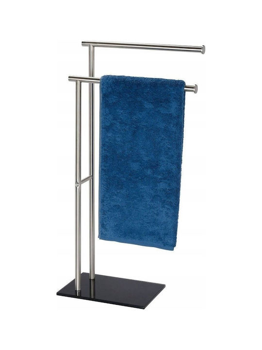 Wenko Double Wall-Mounted Bathroom Rail ​41x79cm Inox Gray