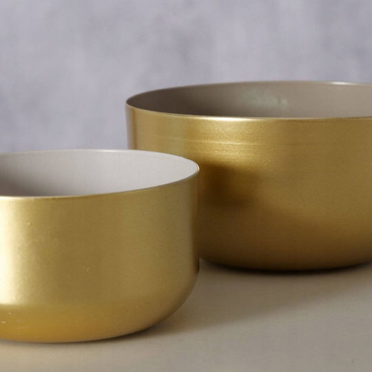 Boltze Dekorative Schüssel Metall Gold 2Stück