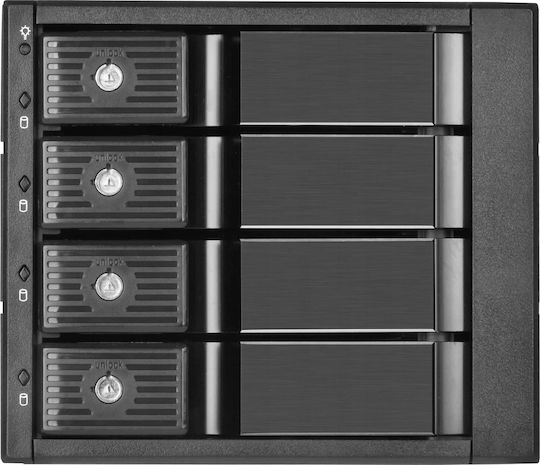 Silverstone 3x 5.25" device bay to four 3.5" SAS-12G / SATA 6Gbit/s trayless hot-swap cage Μαύρο SST-FS304-12G