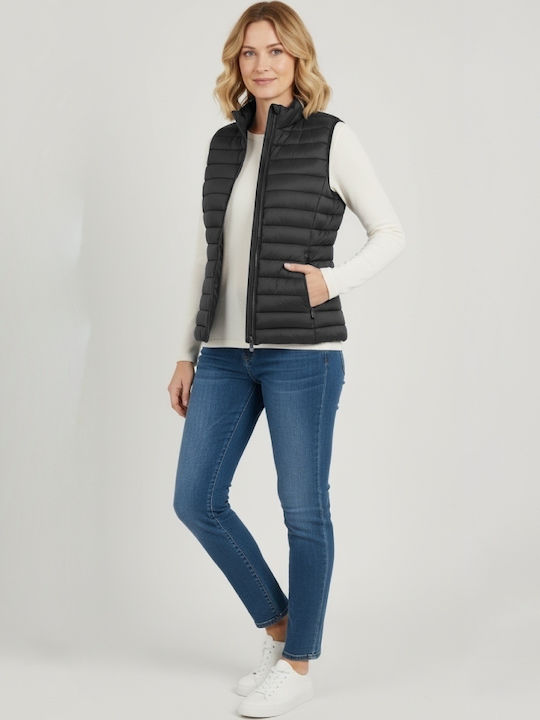 Jachetă de femei Fără mâneci Puffer Black