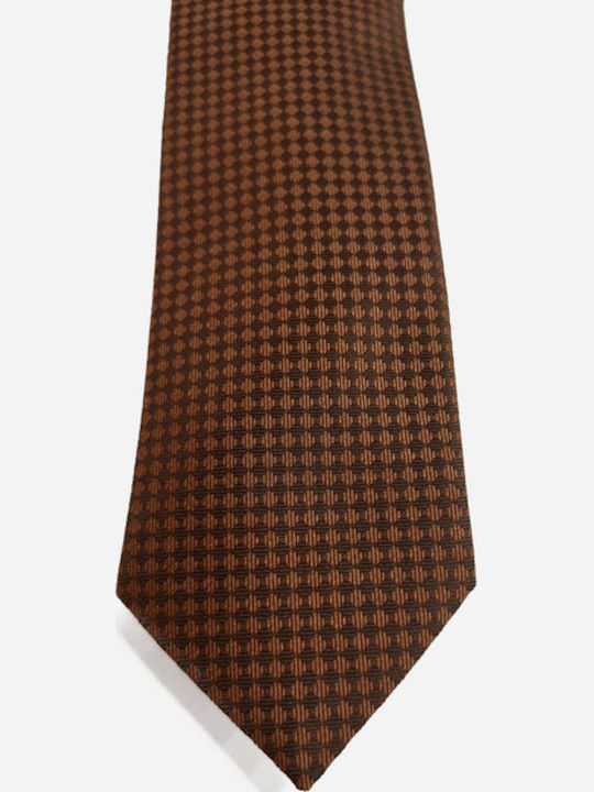 Life Style Butiken Men's Tie Set Printed in Brown Color