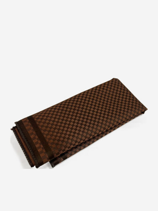 Life Style Butiken Men's Tie Set Printed in Brown Color