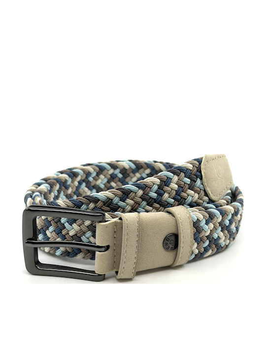 Elastic Men's Belt Leather Knitted Multicolored