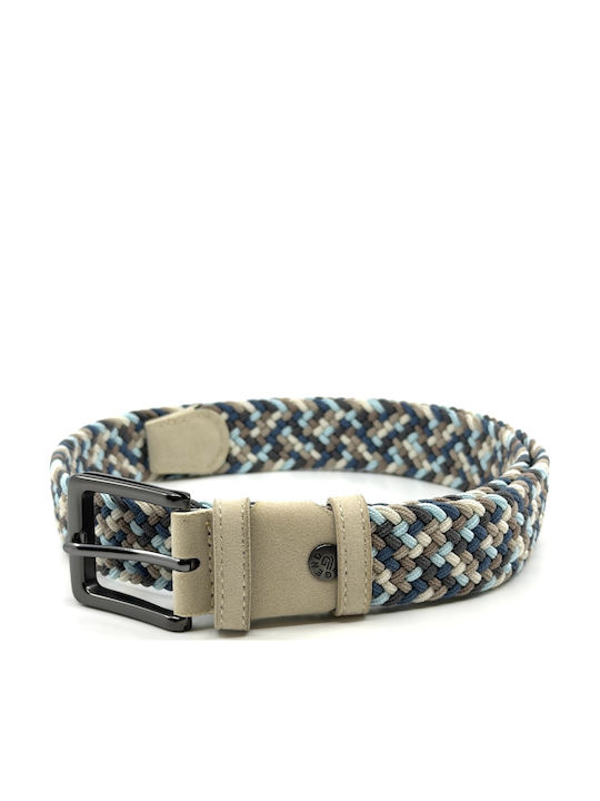 Elastic Men's Belt Leather Knitted Multicolored