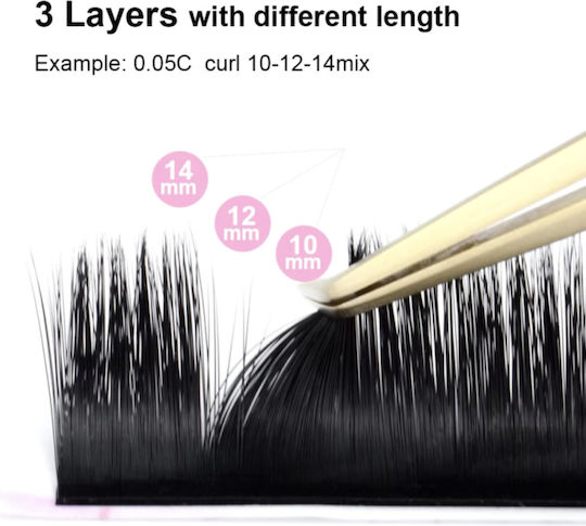 Nagaraku Easy Fanning Bloom Eyelash Extensions 0.03d 7-9-11mm