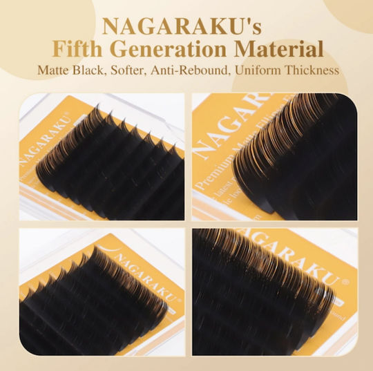 Nagaraku Air Series Double Tips Ellipse Eyelash Extensions 0.15c Mixed 8-15mm