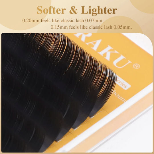 Nagaraku Air Series Double Tips Ellipse Eyelash Extensions 0.15c Mixed 8-12mm